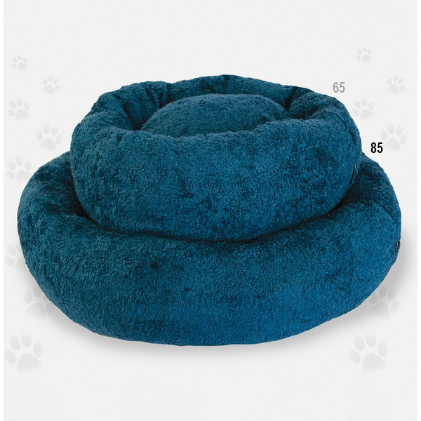 Foto principale Cuccia a Ciambella per Cani e Gatti Nasonero Effetto Pelo Colore Blu 85cm