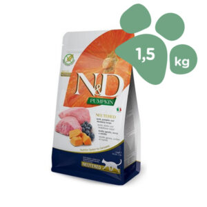 Foto principale Cibo per Gatti Adulti Sterilizzati Farmina N&D Pumpkin Neutered Gusto Agnello, Zucca e Mirtillo 1,5kg