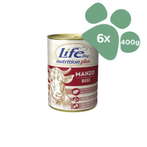 Foto principale Cibo Umido per Cani Life Dog Nutrition Plus Gusto Manzo 6x400gr