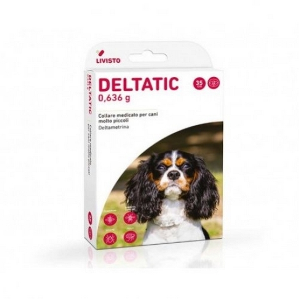 Foto principale Collari Antiparassitari per Cani Livisto Deltatic Taglia Piccola fino a 5kg 35cm 2pz