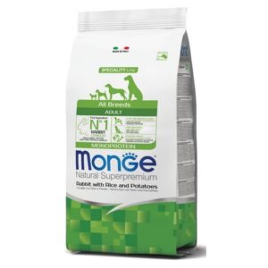 Foto principale Crocchette per Cani Adulti Monge Natural Superpremium Monoprotein All Breed Gusto Coniglio, Riso e Patate 12kg