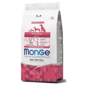 Foto principale Crocchette per Cani Adulti Monge Natural Superpremium Monoprotein All Breed Gusto Manzo e Riso 12kg