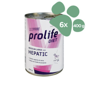 Foto principale Cibo Umido per Cani con Insufficienza Epatica Prolife Hepatic Taglia Media/Grande Gusto Pollo, Maiale e Riso 6x400gr