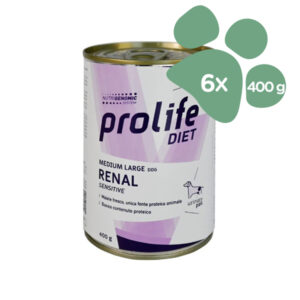 Foto principale Cibo Umido per Cani con Insufficienza Renale Prolife Renal Sensitive Taglia Media/Grande Gusto Maiale 6x400gr