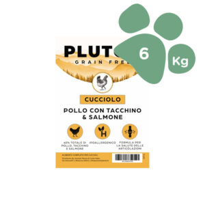 Foto principale Crocchette per Cani Cuccioli Pluton Grain Free Gusto Pollo con Tacchino e Salmone 6kg