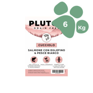 Foto principale Crocchette per Cani Cuccioli Pluton Grain Free Gusto Salmone con Eglefino e Pesce Bianco 6kg