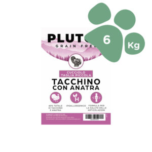 Foto principale Crocchette per Cani Cuccioli Pluton Grain Free Taglia Piccola Gusto Tacchino con Anatra 6kg