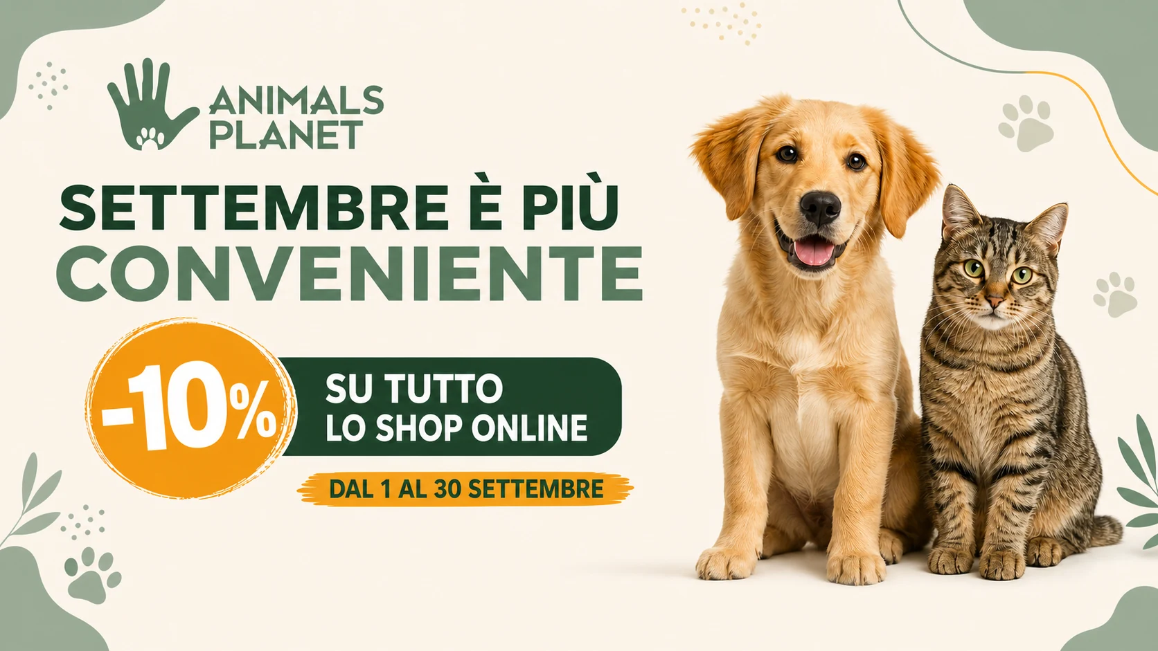 Offerta settembre pet food animals planet -10%
